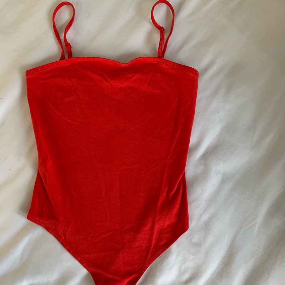 Red body suit